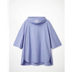 COS Blue Funnel Neck Relaxed Fit Tunic Top Women's‎ Size US 10